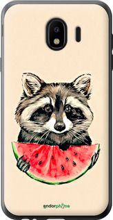 Чохол на Samsung Galaxy J4 2018 Єнотик з кавуном "4605u-1487-2448"