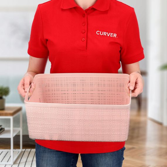 Корзина для хранения Curver (Курвер) Jute 12 л (01905) Розовый | Зображення 3