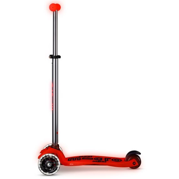 Трехколесный самокат Maxi Deluxe Glow LED Red (Красный со светящимися колесами) | Зображення 2