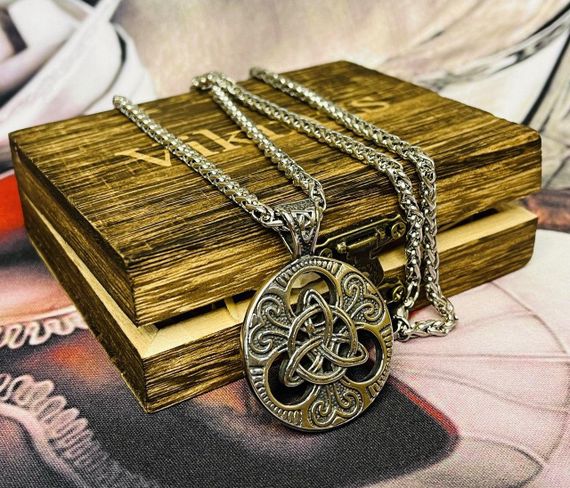Кулон підвіска Vikings Celtic Knot амулет у кельтському стилі з ланцюжком - Silver | Зображення 5