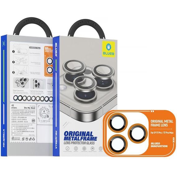 Захисне скло BlueO Metal на камеру для Apple iPhone 17 Pro / 17 Pro Max Помаранчевий / Orange | Зображення 2