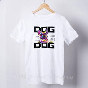 Футболка жіноча із принтом "Dog" біла