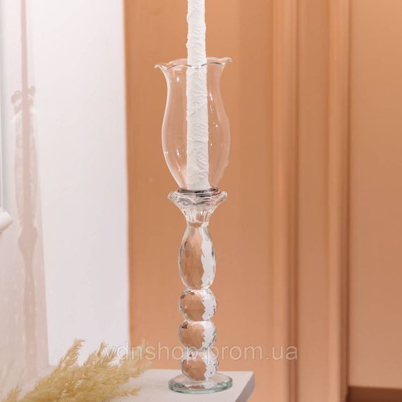 Підсвічник скляний 7×34.5 см підсвічник декоративний келих на ніжці HP-4-6L | Зображення 3