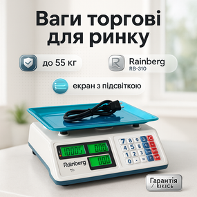 Весы для использования в магазине, Весы электронные торговые аккумуляторные 50кг для предприятия AZ-17