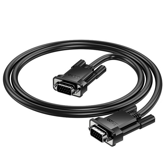 Дата кабель Hoco US11 VGA male to VGA male HD (1m) Black | Зображення 4