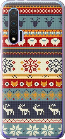Чехол на Huawei Nova 6 Рождественский орнамент "3303u-1821-17620"