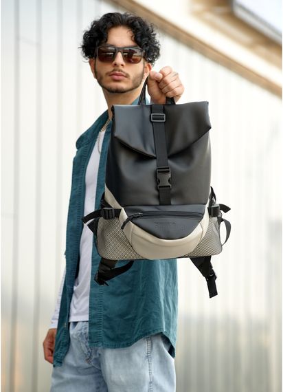 Чоловічий рюкзак Sambag RENEDOUBLE чорно-сірий 37 х 31 х 14 см (27151130rm) | Зображення 8