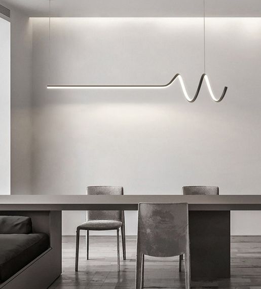 Люстра світлодіодна підвісна LED світильник для квартири на стелю лед 27253 Чорний 30-140х20х120 см. | Зображення 3