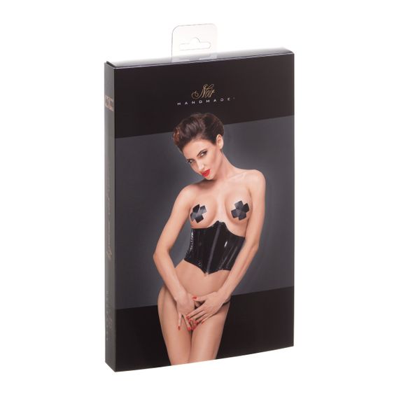Корсаж Noir Handmade з вінілу на блискавці, зі шнурівкою, розмір L Sex Aura | Зображення 2