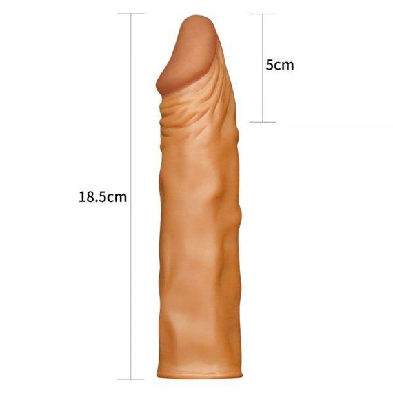Насадка на пенис Add 2" Pleasure X Tender, Brown без вибрации sexstyle | Зображення 6