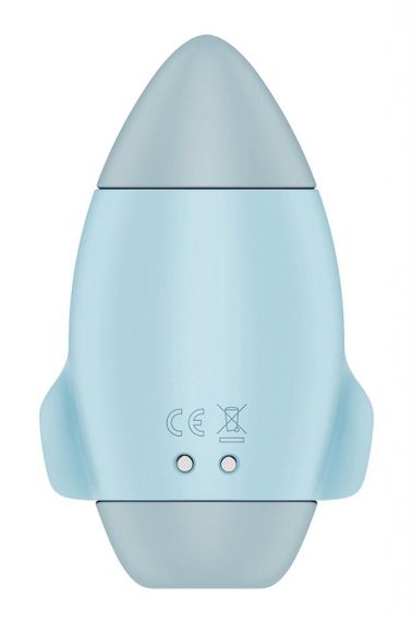 Вакуумний вібратор подвійної дії у вигляді Ракети Satisfyer Mission Control, блакитний Sex Aura | Зображення 3