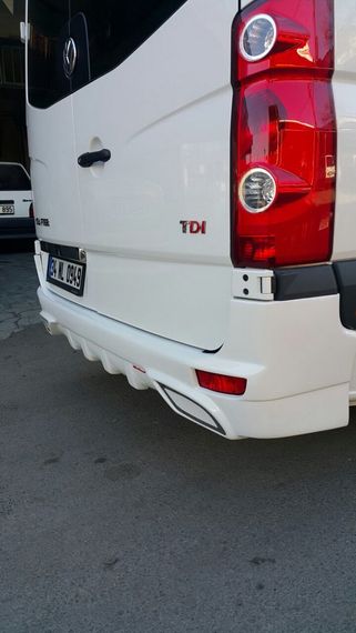 Накладка на задній бампер V2 (під фарбування) для Mercedes Sprinter 2006-2018 рр | Зображення 3