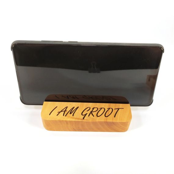 Підставка тримач для мобільного телефону, смартфона, планшета I AM GROOT Майстерня містера Томаса 12х10см | Зображення 5