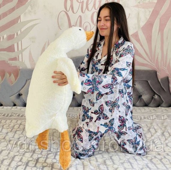 Детский плюшевый гусь 130, Гигантский плюшевый гусь, Подушка в виде игрушки, Игрушка-подушка для отдыха FH-77 | Зображення 1