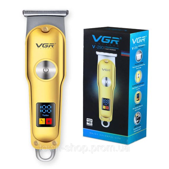 Триммер для волос и бороды VGR V-290 LED Display 3 насадки, машинка для стрижки волос домашняя | Зображення 2