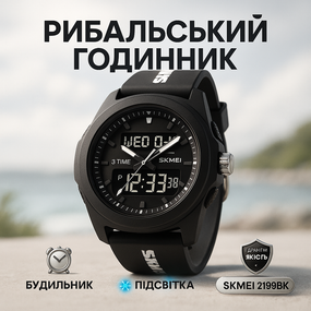 Годинник для активного військового SKMEI 2199BK, Годинник військовий з офіційною гарантією YJ-51