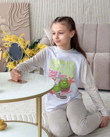 Піжама для дівчинки (підліткова) Носи своє 134 Коричневий (p-11832-130537) | Зображення 2