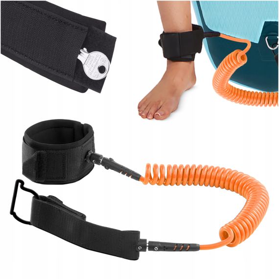 Ліш страхувальний для дошки TSUNAMI SUP-Leash Black/Orange (P-5907739316493) | Зображення 5