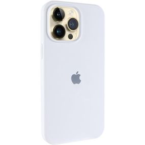 Чохол Silicone Case (AA) Logo with MagSafe для Apple iPhone 14 Pro (6.1") Білий / White