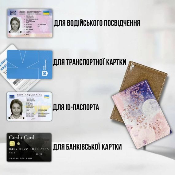 Обкладинка для ID-паспорта / посвідчення / пластикових карток Космос | Зображення 2