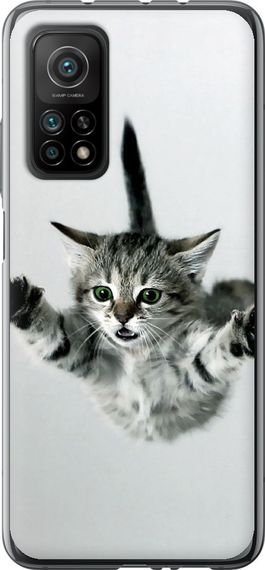Чехол на Xiaomi Mi 10T Летящий котёнок "2322u-2096-17620"