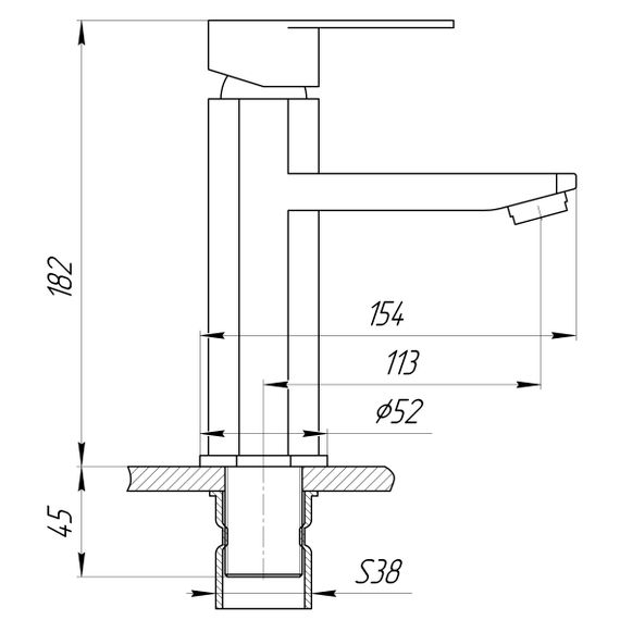 Змішувач для раковини Globus Lux Sorento SQ-101HR | Зображення 1