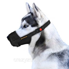 Намордник для собак Bronzedog Доберман нейлоновый черный 16-20 см 57461/T