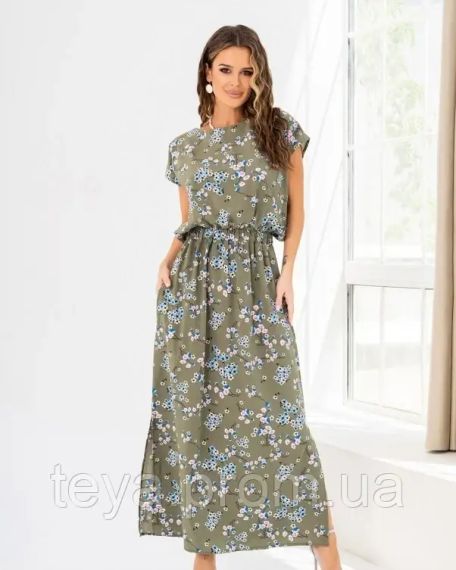 Плаття для жінок колір хакі розмір XL FI_008120