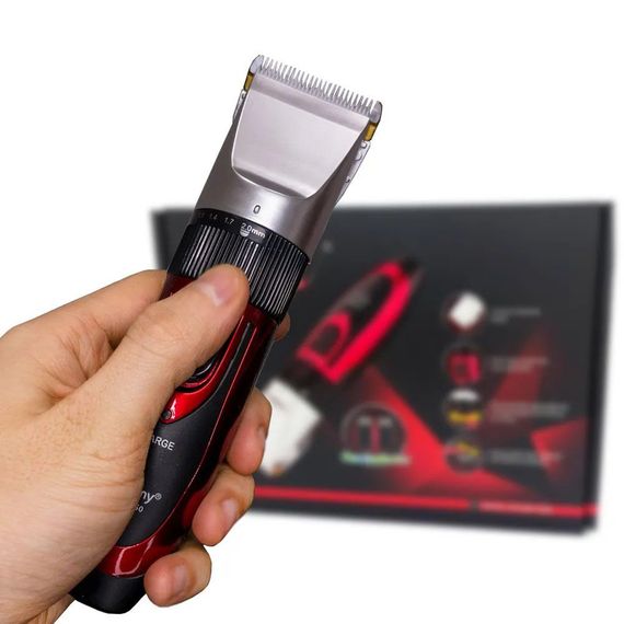 Професійна машинка для стрижки волосся GEMEI GM-550 з двома акумуляторами, Бритва триммер для бороди | Зображення 5