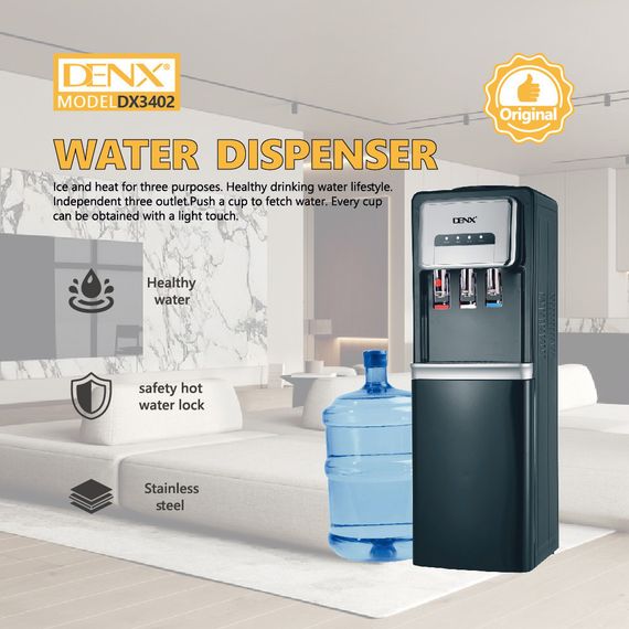 Кулер-диспенсер для води DENX DX3402 600 Вт. Чорний (DX3402) | Зображення 2