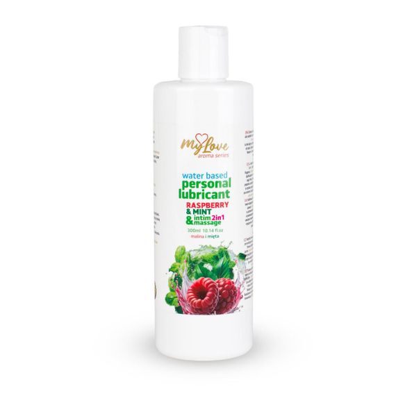 2в1 лубрикант та масажний гель - MyLove Aroma Series Intim&Massage Raspberry & Mint, 300 мл Sex Aura