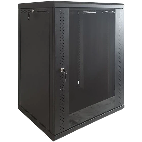 EServer 15U 600х500х773 скло, чорна Шафа - Серверні шафи