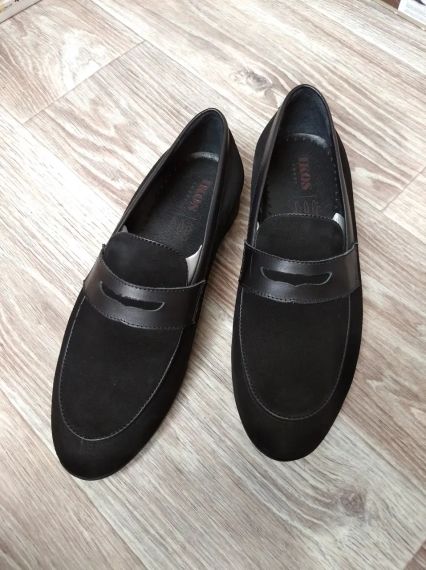 Черные замшевые лоферы 42 размер | Зображення 3