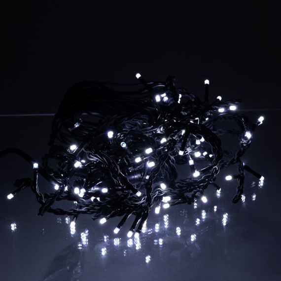 Новогодняя гирлянда уличная Бахрома 6 м 105 LED черный провод Белый 6МBW | Зображення 1