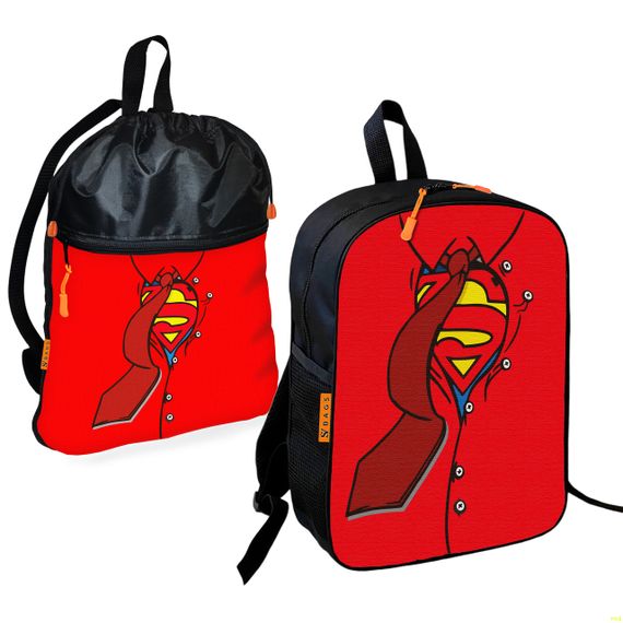 Шкільний рюкзак дитячий Людина-павук + Сумка для взуття спортивної форми рюкзак-мішок хлопчикові (01895)