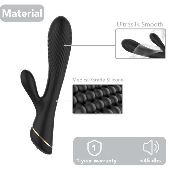 Вібратор Hare Black, 9 vibration functions Sex Aura | Зображення 7