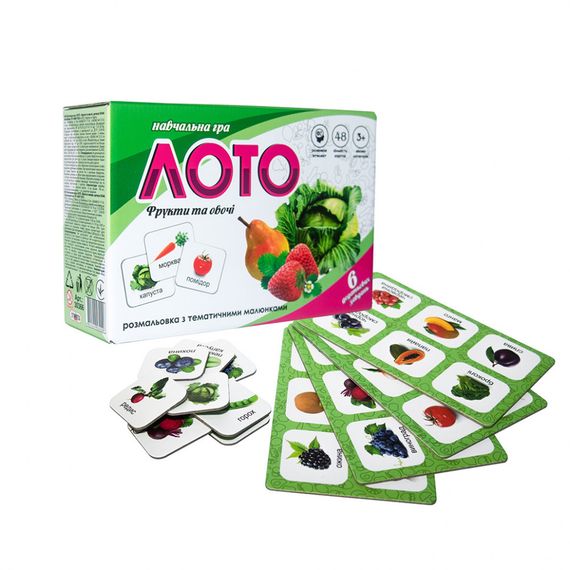 Лото "Фрукты и овощи" 30366 (укр.) | Зображення 1
