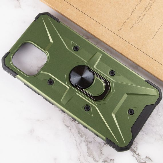Ударопрочный чехол Pathfinder Ring для Samsung Galaxy A04 TPU+PC, Кольцо-держатель, Зеленый / Army green | Зображення 3