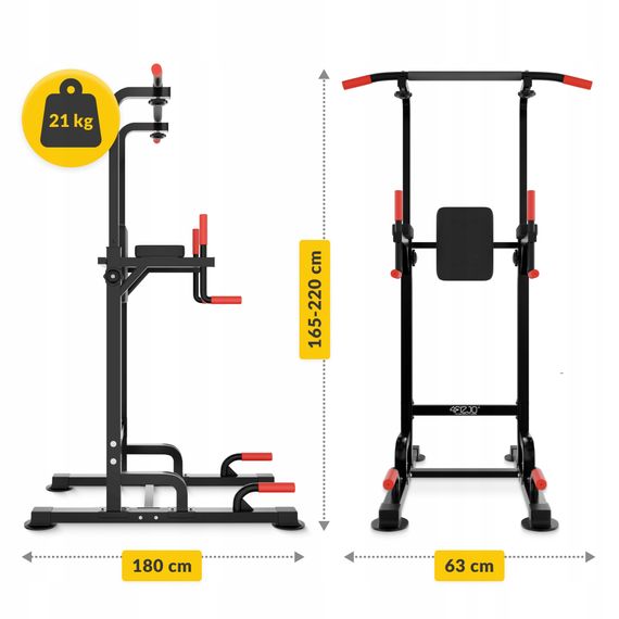 Багатофункціональна стійка для підтягувань 4FIZJO Pro регульована Black (P-5905973402620) | Зображення 2