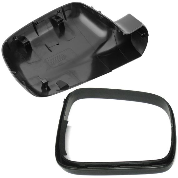 VW Caddy III (від 2004-) лівий корпус + рамка зовнішнього дзеркала чорна, Кадді 3 | Зображення 1