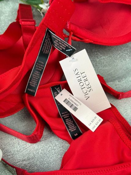 Комплект Victoria's Secret 2402 Push-Up Bra червоний | Зображення 5