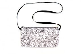 Сумка раскраска 4Profi "Цветы" серо-белая 23792