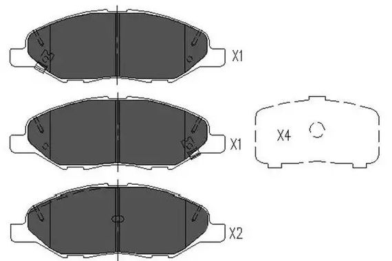 Колодки передні гальмівні Micra/Tiida 03-12, KAVO PARTS (KBP6578)