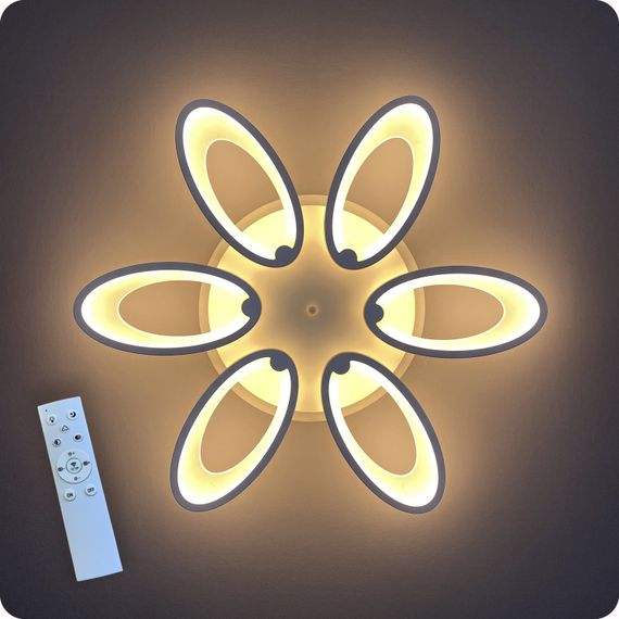 Люстра светодиодная 517 Light 3color с пультом 134Вт Белый (01296) | Зображення 9