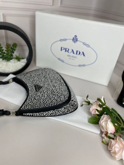 Женская сумка Prada Cleo satin bag wit crystals  wb033 | Зображення 2
