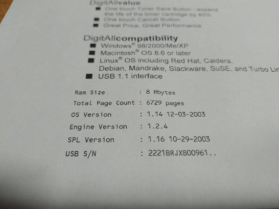 Принтер Samsung ML-1710 / Лазерная монохромная печать / 600x600 dpi / 16 стр./мин / A4 / USB 2.0 б/у | Зображення 4