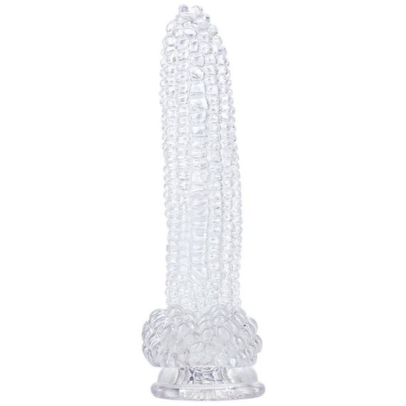 Прозорий фалоімітатор із присоскою Corn Crystal Touch реалістична стимуляція 20 см | Зображення 7