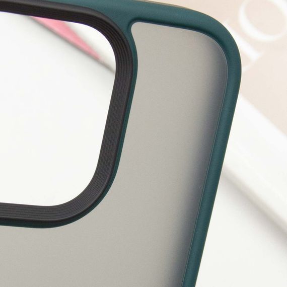 TPU+PC чохол Metal Buttons для Apple iPhone 16 Pro (6.3") Зелений | Зображення 5