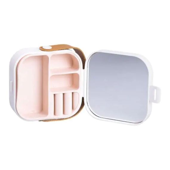 Скринька для прикрас 9×9×3.8 см міні органайзер для ювелірних виробів HP-5-27W | Зображення 2