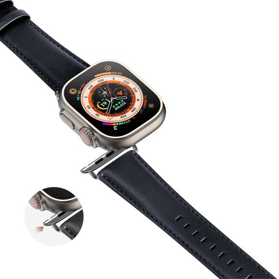 Ремешок Dux Ducis Leather Strap Classic для Apple Watch 38/40/41/42mm(ser.10) Black | Зображення 2